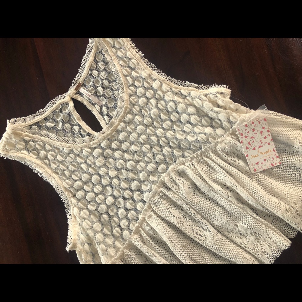Free People ivory kit tank NWT